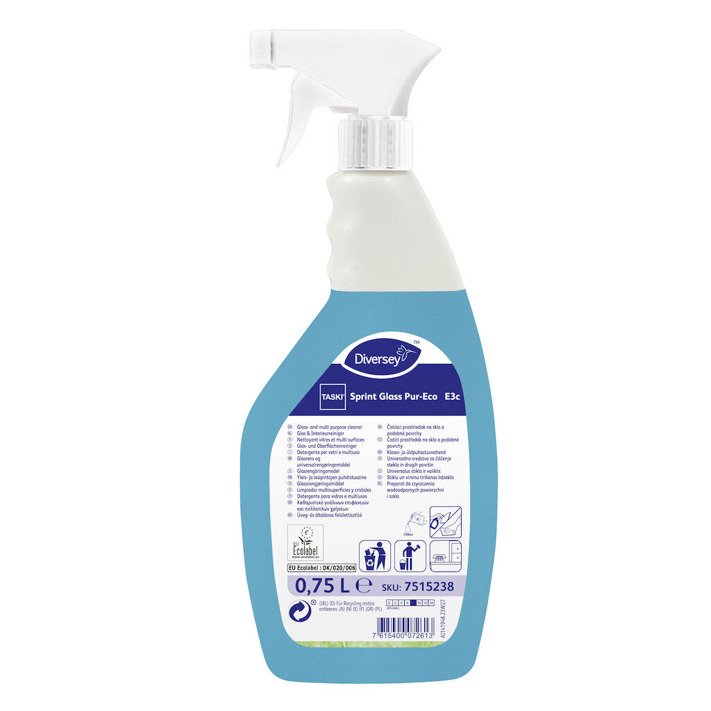 TASKI Sprint Glass Pur-Eco E3c 6x0.75L - Détergent vitres et multi surfaces